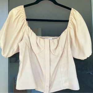 Off the shoulder corset style top